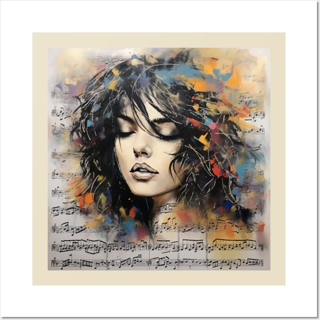 Music, girl, notes Wall Art by CatCoconut-Art